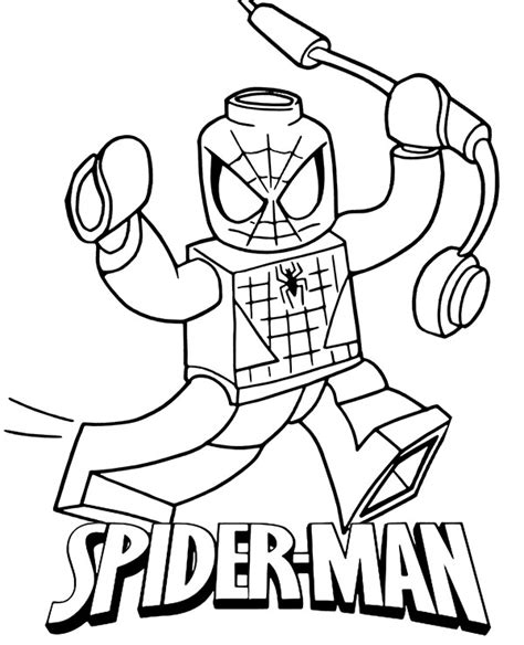 homecoming lego spiderman coloring pages