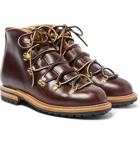 viberg  cut leather hiker boots grailed