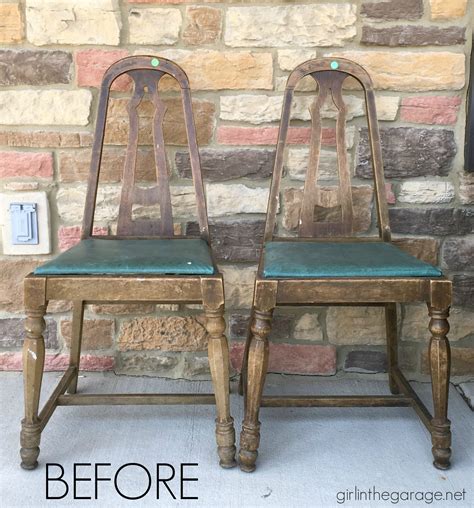 thrifted farmhouse chairs trash to treasure makeover girl in the garage®