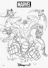 Avengers Marvel Coloring Pages Hulk Printable Kids sketch template
