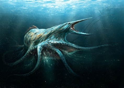 sea monster richard tilbury art pinterest sea monsters monsters  mythical creatures