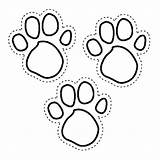 Paw Coloring Dog Print Stunning Getcolorings sketch template