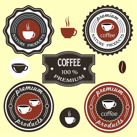 coffee labels  design royalty  stock image storyblocks