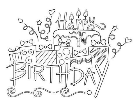 printable cute happy birthday coloring page happy birthday coloring
