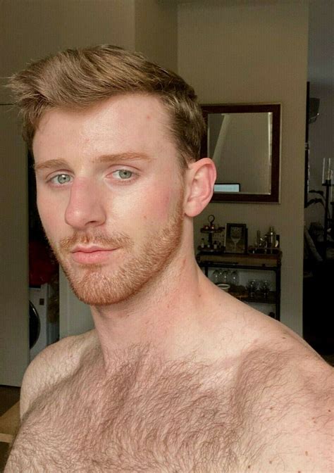 shirtless male muscular hairy chest scruffy ginger red head hunk photo