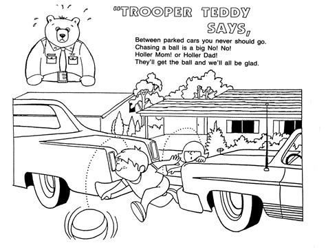 road safety book colouring pages toddler drawing coloring  kids