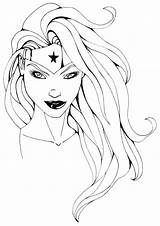 Superhero Female Template Drawing Pages Coloring Printable Getdrawings sketch template