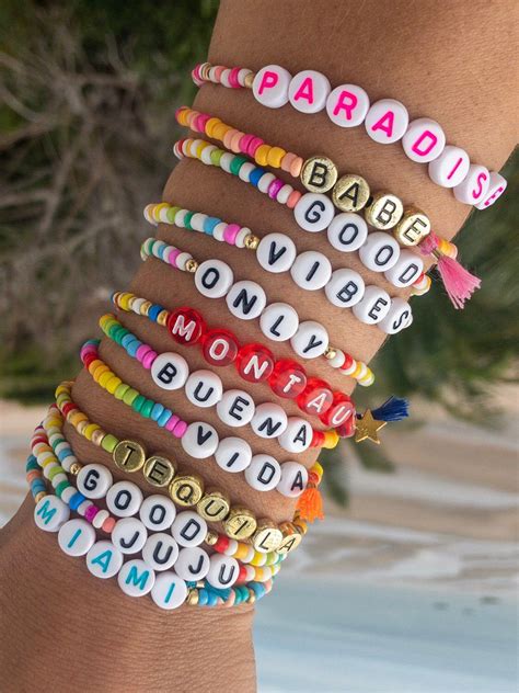 custom beaded camp friendship bracelet personalized custom