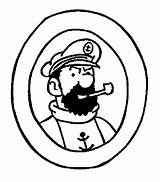 Haddock Capitaine Coloriage Captain Tintin Coloring Pages Printable Crafts Cartoon Cartoons Colour America Tin Danieguto Kids Fight Ready sketch template