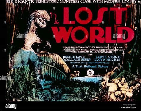 poster  lost world  stock photo  alamy