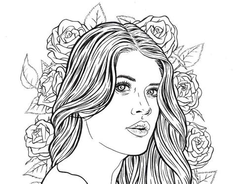 girl face coloring pages