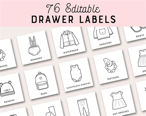 printable dresser drawer labels