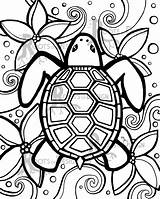 Coloring Pages Turtle Easy Adult Simple Printable Abstract Animal Colouring Adults Instant Etsy Mandala Books Sold Doodle Book sketch template