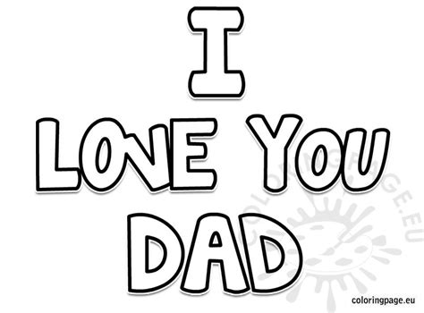 love  dad coloring page coloring page