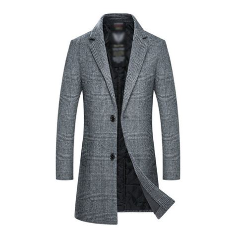 mannen wollen jas mannen  winter nieuwe stijl fashion casual slim fit dikker warme lange jas