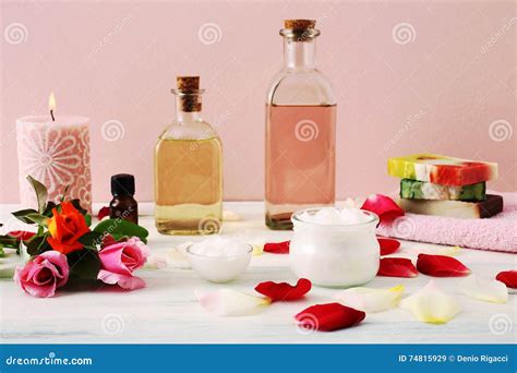 rose spa stock image image  cosmetic shabby salon