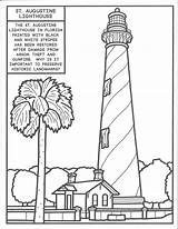 Lighthouse Coloring Augustine St Sheets Light House Sheet Safe Stay sketch template