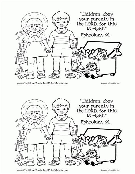obey children coloring page   obey children coloring