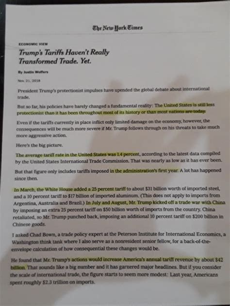 solved   bjork times economic view trumps tariffs cheggcom