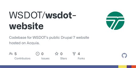 github wsdotwsdot website source code  wsdots public drupal  web site
