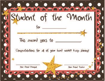 student   month certificates student   month student