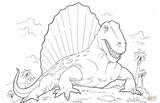 Coloring Dimetrodon Dinosaur Pages Silhouettes Dinosaurs Printable sketch template