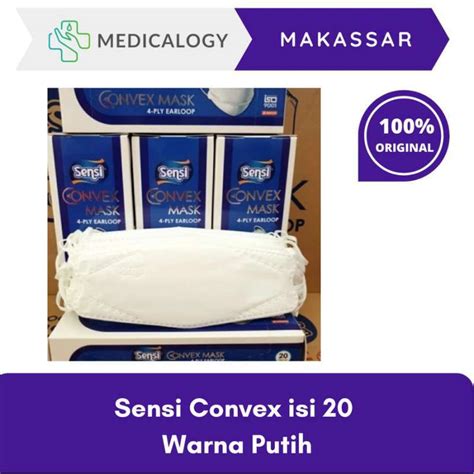 Promo Masker Sensi Convex Isi 20 Warna Putih Diskon 25 Di Seller