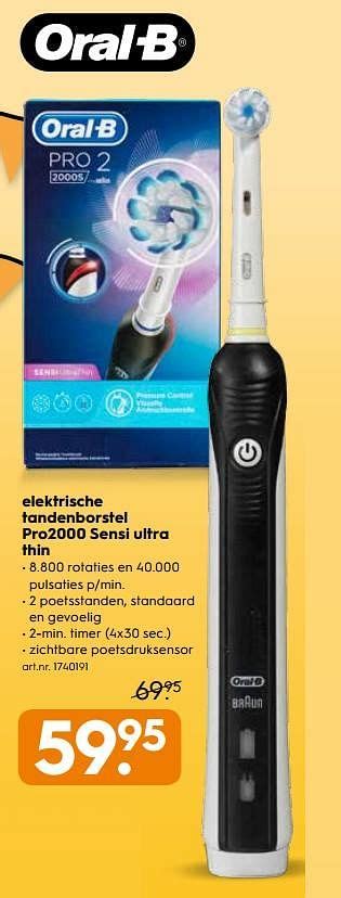 blokker promotie oral  elektrische tandenborstel pro sensi ultra thin oral