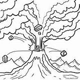 Coloring Pages Volcano Kids sketch template