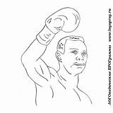 Muhammad Ali боксер sketch template