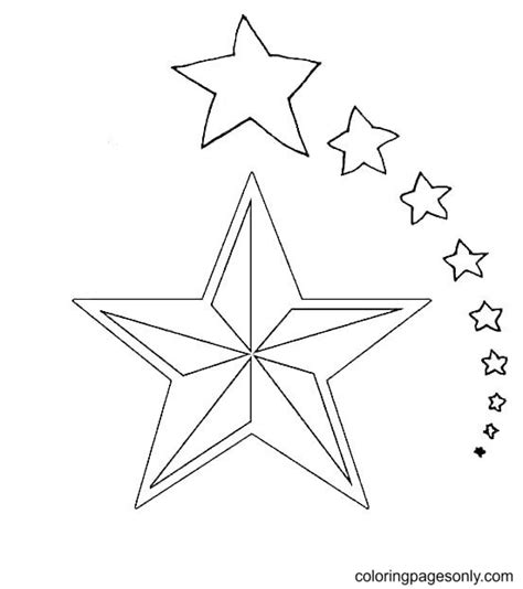 printable star templates outlines  sizes large small