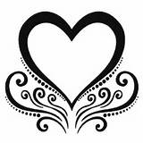 Heart Tribal Tattoos Simple Drawing Beautiful Getdrawings Only sketch template