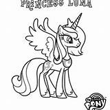 Pony Little Luna Pages Coloring Princess Mlp Getcolorings Online Princ Getdrawings sketch template