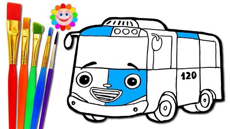 tayo   bus  coloring pages printable coloring pages