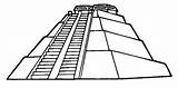 Pyramid Pyramide Colouring Pyramids sketch template