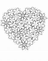 Coloring Pages Hearts Flowers Kids Heart Color Flower Printable Colouring Valentine Coloriage Coeur Bing Adult Adults Printables Filled Purple sketch template