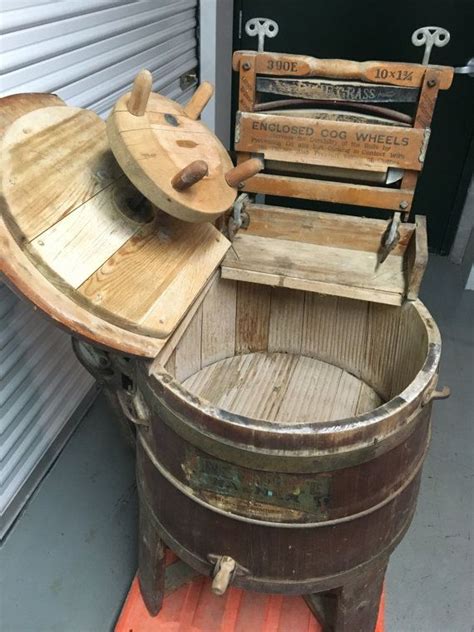 antique wood washing machine  minute washer newton iowa shipping