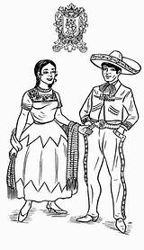 Traje Guanajuato Regional Trajes Tipicos Danza Venados Típico Prescolar Mexicano sketch template