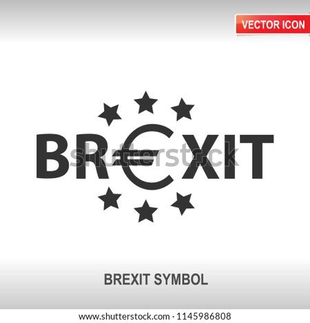 brexit symbol black vector icon  stock vector royalty   shutterstock