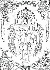Coloring Pages Growth Mindset Printable Dream Catchers Color Sheets Print Motivating Colorings Getcolorings Getdrawings sketch template