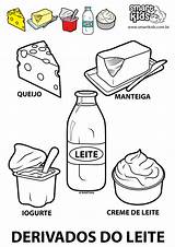 Leite Derivados Alimentos Atividades Niños Iogurte Queijo Roda Infantil Educação Alimentação Education Smartkids sketch template