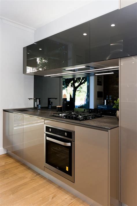 high gloss compact kitchen design willoughby premier kitchens