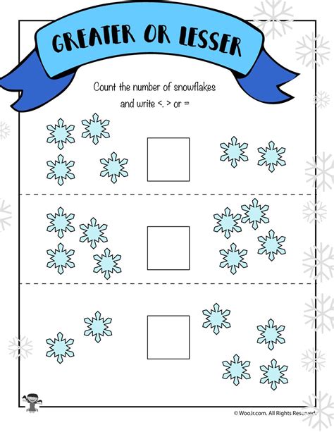 kindergarten math worksheets greater      sheet