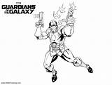 Guardians Starlord sketch template