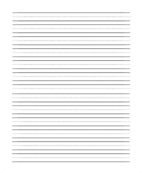 sample lined paper templates   ms word