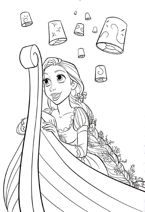 tangled rapunzel color pages printable  activity