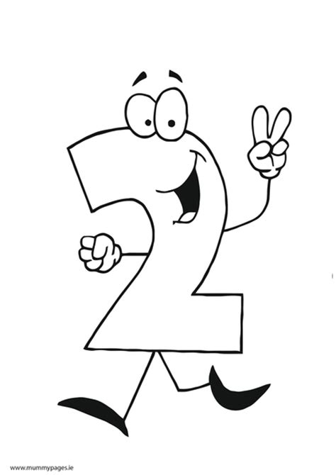 number  colouring page mummypagesie