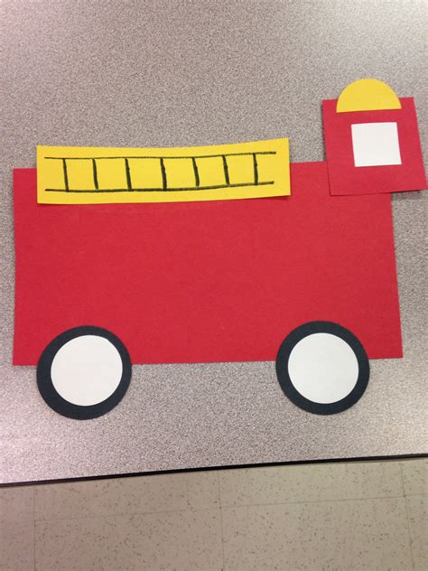 printable fire truck craft