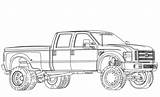 F350 Dually Coloring Lifted Ausmalbild Camionetas Angehoben Pickups sketch template