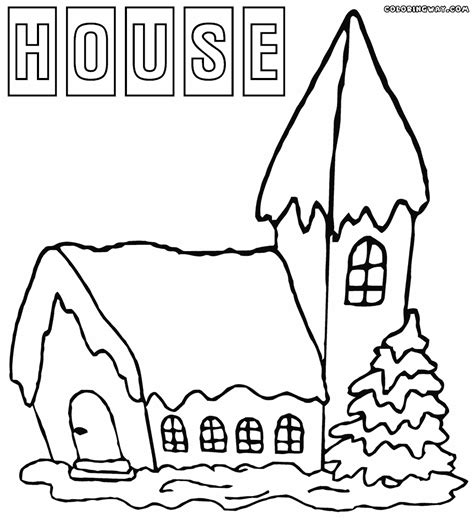 house coloring pages coloring pages    print
